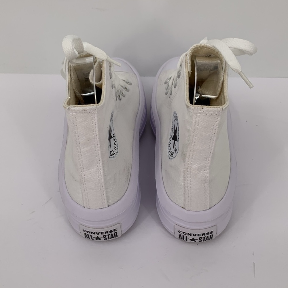 Converse All Star Chuck Taylor high top platform sneaker shoe white canvas 7 - Picture 5 of 9